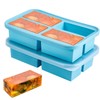 Silicone Freezer Trays with Lid, 1 Cup Soup Freezer Containers