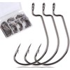 FINOSEAK 120Pcs Bass Hooks Set, Strong Offset Bass Fishing Hooks