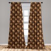 Ambesonne Christmas Window Curtains, Xmas Time with Ginger Bread Traditional