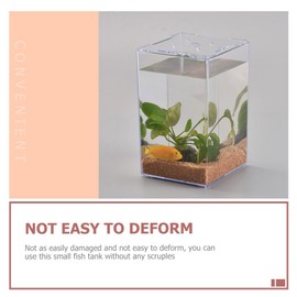 Ipetboom Acrylic Fish Breeding Box-1pc Acrylic Fish Isolation Box Fish Tank Desktop Aquarium Betta Fish Tank Small Aquarium Miniature Turtle Tank Mini Fish Bowl Fish Container
