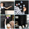 Magnetic Chalkboard Contact Paper, Self Adhesive Chalk Black Board Wallpaper,