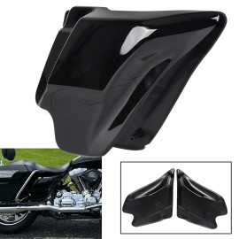 Unbranded Vivid Black Side Covers Panel Cowl Fit For Harley Road King Electra Glide FLHT