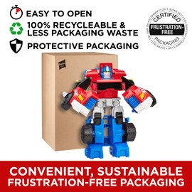 Transformers Playskool Heroes Rescue Bots Optimus Prime, 4.5-Inch Action Figure, Kids Converting Robot Toy, Ages 3+ (Amazon Exclusive)