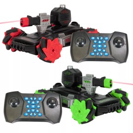 Crawler Contixo SC6 RC Remote Control Combat LED Laser Smoke Battle Tanks 2-Pack