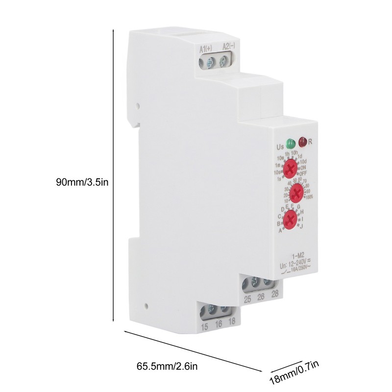 Time Relay Multifunctional Normally Open DIN Rail Delay Timer Switch