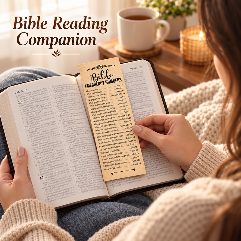 Bible Verse Bookmarks for Reading & Gifts – 50-Piece Emergency