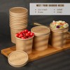 Wuadua 16oz 25 Pack Paper Soup Containers, Disposable Paper Food