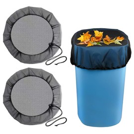 HAMKU Pack of 2 Rain Butt Cover 60 cm, Rain Butt Net Fine Mesh with Drawstring, Protective Net for Rain Barrel Against Leaves, Insects, Mosquitoes, Rain Barrel Cover for Rain Barrel, Garden, Patio