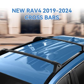 220LBS Roof Rack Cross Bars for 2019-2025 RAV4 XLE XSE Premium Limited Hybrid LE with Side Rails, Lockable Aluminum Crossbars Cargo Rooftop Luggage Canoe Kayak Bicycle roof Bag