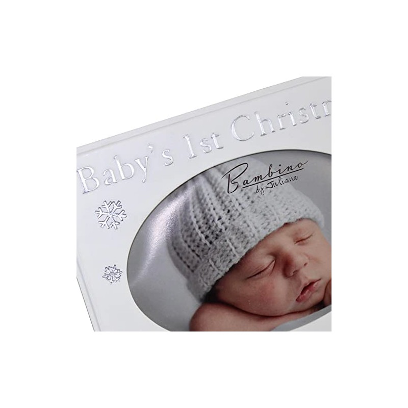 Baby's 1st Christmas 4x6 Resin Photo Frame - White and