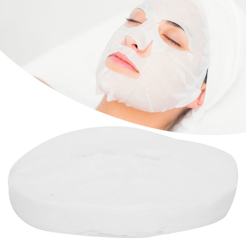 100pcs Dry Facial Mask Sheets Cosmetic Mask Fiber Paper Natural