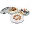 Portable Pie Cupcake Carrier with Lid and Tray 3-In-1 Round