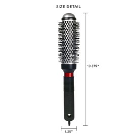 Cricket Technique Thermal Hair Brush #330 1.25” for Curling, and Styling – Heat-Retaining Barrel with Anti-Static Tourmaline Bristles, Round Thermal Brush, Ideal for All Hair Types
