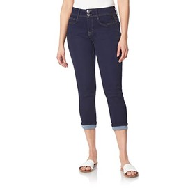 Angels Forever Young Women's Curvy Crop Jeans, Rinse Vintage, 4