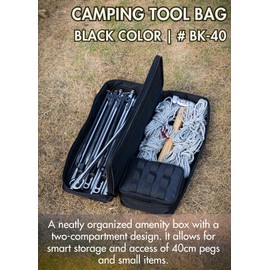 CAMPINGMOON Tactical Admin Molle Pouch Military Camping Tool Bag Storage Case for Peg Hammer Lantern Black BK-40