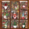 133 Pcs Christmas Gnome Large Sticker Christmas Gnomes Window Clings Stickers 9 Sheet Xmas Decals Decorations Holiday Removable Diy Snowman Reindeer Tree Seasonal Home Party Decor