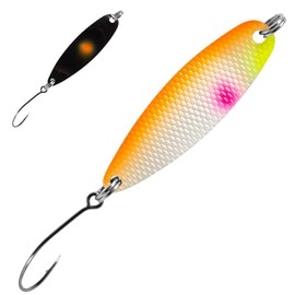 FTM Spoon Hammer 1.7 g - Trout Spoon, Colour: White - Orange - Pink Dot / Black Orange Dot