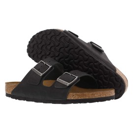 Birkenstock Arizona - Oiled Leather (Unisex) Black Oiled Leather EU 42 (US Men's 9-9.5, Women's 11-11.5) Narrow