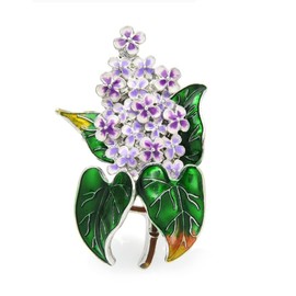 Lilac Flower Brooch for Women, Floral Lapel Pin
