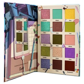 Manga Collection Pressed Pigments and Shadows Palette - Attitude Academia by Rude Cosmetics for Women - 0.77 oz Palette