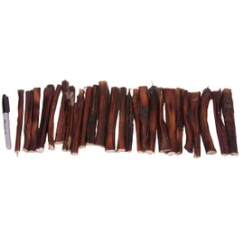 GOGO Pet Products USA Beef Steer Pizzle Sticks (25 Pack), 6"
