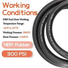 Ruikarhop 1" Fuel Transfer Hose 10FT,Farm Pump Hose with Male NPT Fittings for Gasoline,Diesel,Biodiesel…