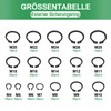 Foliv 380-Piece Snap Ring Assortment Circlip Set 17 Sizes Carbon