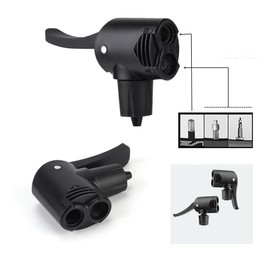 Bicycle Valve Connector Tire Tyre Air Pump,2 Pieces Dual Head Bike Track Pump,Valve Adapter Bicycle Track Pump for Bicycle Bike Replacement Accessories,Locking Presta Schrader Air Chuck for Bike Tire