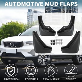 A ABSOPRO Mud Flaps Splash Guards for Volvo XC40 2018-2024 Front & Rear Wheel Fender Guards No Drilling Mud Guards