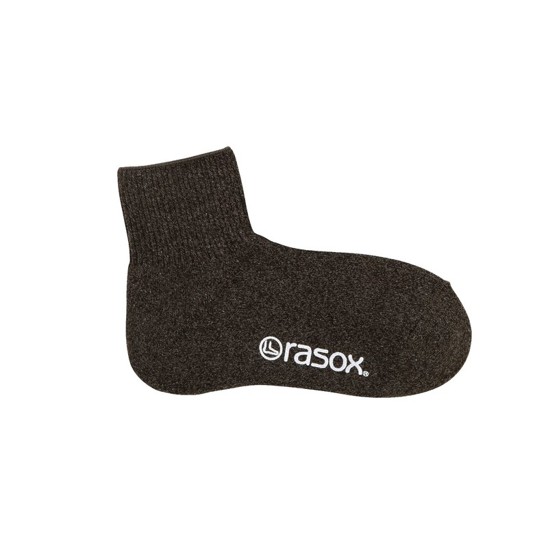 Lassox Soft Pile Ankle Socks, Charcoal Heathered
