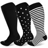LEVSOX Plus Size Compression Socks Wide Calf Men&Women 20-30 Knee