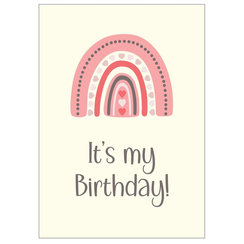 20 x Pink Rainbow Birthday Party Invitations (Invitations Only)