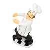 Resin Chef Statue Restaurant Dining Table Decor Holding Red Wine
