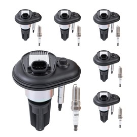 KUIPERAUTO Set of 6 Ignition Coils and Spark Plugs set Compatible for GMC Canyon UF303 19300921