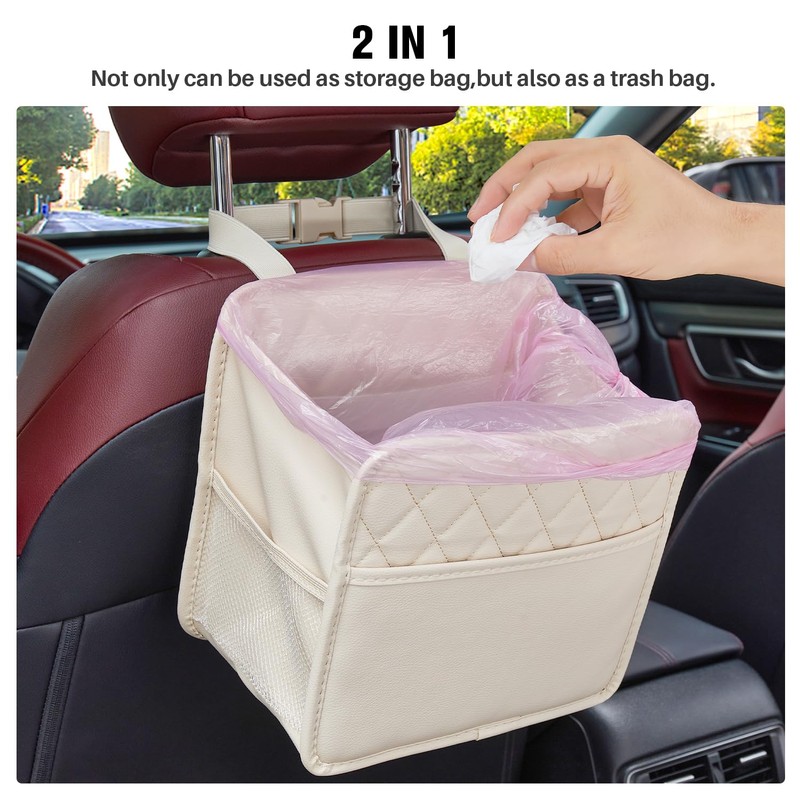 LXUNYI Car Seat Organizer,2 Pack Waterproof Pu Leather Backseat Car