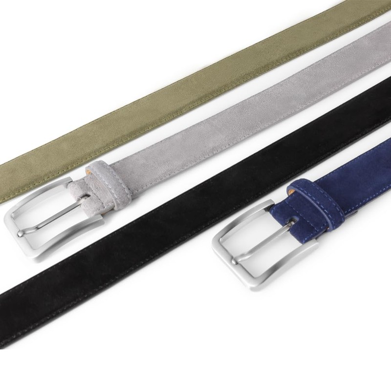 Men's Belt Casual Genuine Leather Suede Belts for Men 1