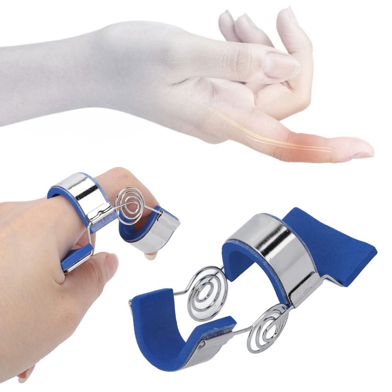 Spring Splint Finger, Bendable Finger Extension Rail with Automatic Return