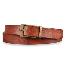 STILORD Leather Belt Brown for Men Women Universal Shortenable Vintage Full Leather Belt with Shabby Gift Box for Jeans Business Casual 34 mm Tuscany - Brown, Colour: Buckle Antique - Bronze I I,
