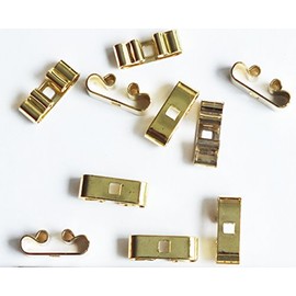 Blank Bolo Tie Slides Low Profile Pack of 10 Goldtone 5 x15mm