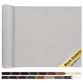 KING MOUNTAIN Leather Repair Patch,16 x 60 Inches self Adhesive Leather Repair Tape for Damaged Leather Furniture, Sofa Seating,Car Seats, Leather Goods(Light Grey)