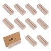 DFsucces Wooden Card Stand, 10 Pcs Natural Wood Memo Clip