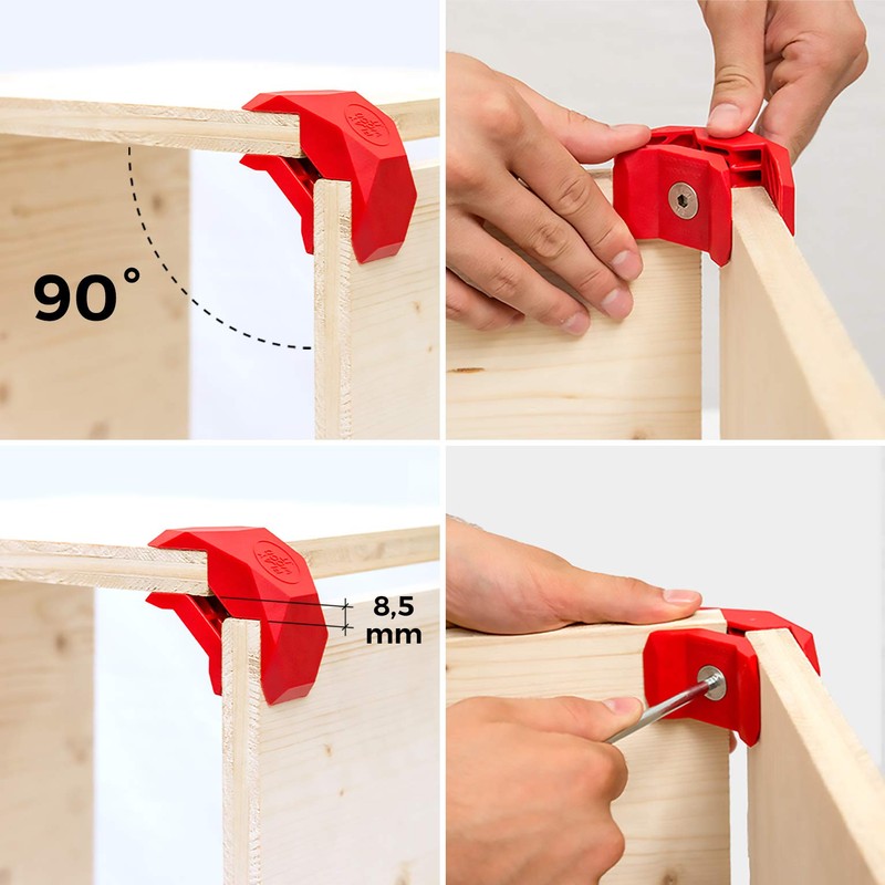 Playwood Connector, 90 Degree, 4 Pack