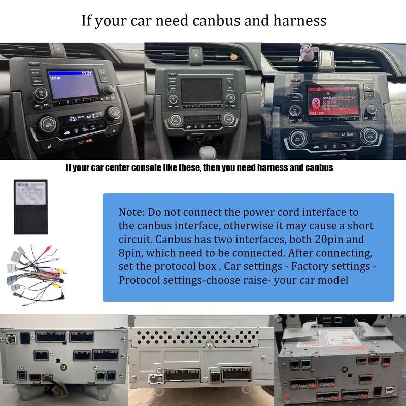 SIXWIN Harness for Honda Civic 2016-2020, Need to Buy with