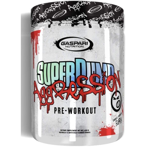 Gaspari Nutrition SuperPump Aggression Pre-Workout: Energy, Focus, Endurance and Recovery, with Creatine and Caffeine (25 Servings, Fruit Punch Fury)