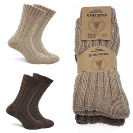 Mountrex® Alpaca Socks, Wool Socks for Men and Women, Winter Socks, Warm Slipper Socks, Thermal Socks, Thin and Thick, Cuddly Socks, 2 Pairs - 43-46