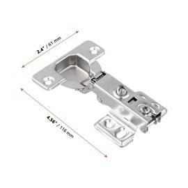 CHUENHEI Pack of 12 Cabinet Hinges, 116 x 61 mm Furniture Hinges, Stainless Steel, Door Hinges, Concealed Hinge, Damping Soft Close Hinges for Cabinet Doors, Kitchen Cupboard, Wardrobe
