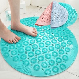 All-in-One Foot Scrubber Mat: Exfoliating, Massaging & Callus Remover Foot Washing Mat Pink/FREE