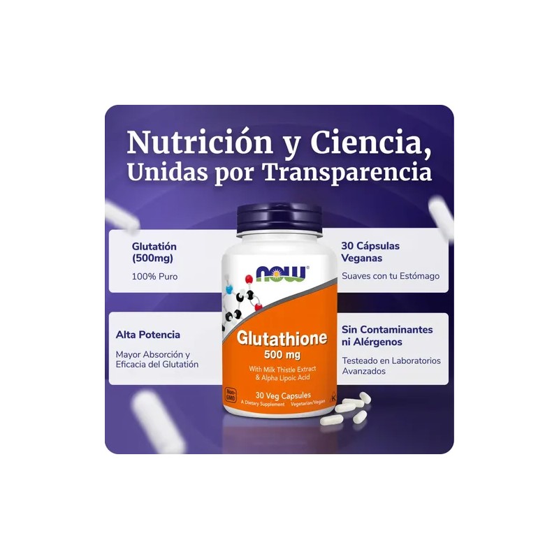 Kit Now Nac 1000mg Glutatión 500mg Cardo Mariano 300mg