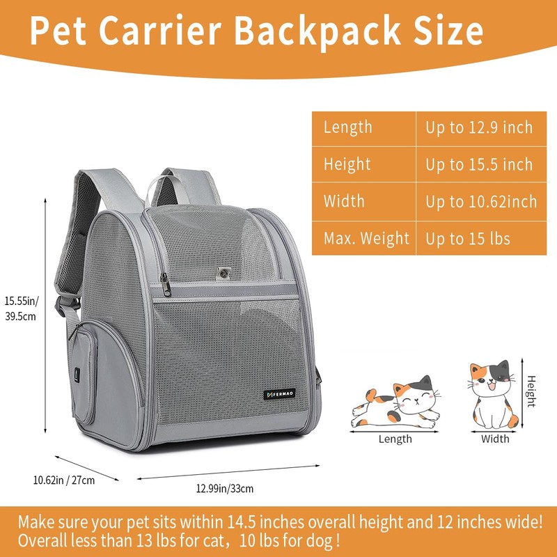 Cat Backpack Carrier for Small Dogs and Medium cat Puppy
