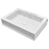 Voltaire 22" Ceramic Vessel Bathroom Sink in Static White